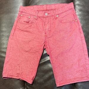 Levi's 504 Vibrant Heather Red/Pink Cotton Shorts